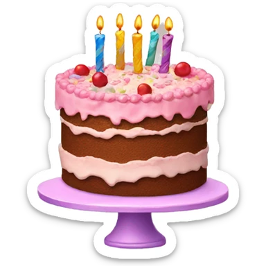 birthday cake sticker
