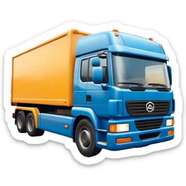 Lorry going too fast down a road sticker