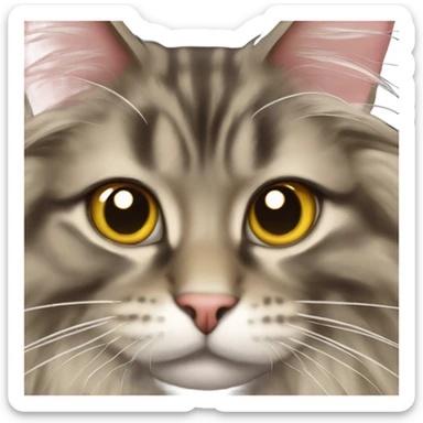 Maine Coon with a stupid mouth  sticker
