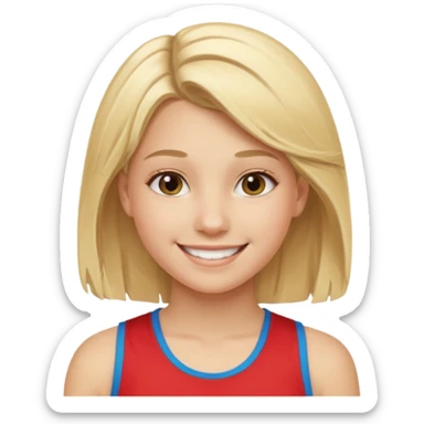 Jeune fille de 16 ans sportive et blonde et belle  sticker