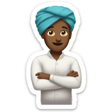 A girlfriend fair boyfriend with turban tight hug sticker