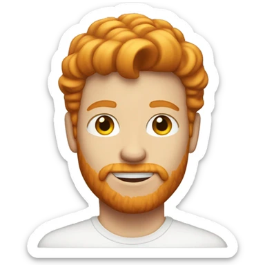 ginger guy with mullet hairstyle sticker