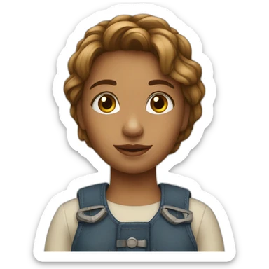 Une filles fait un câlin a son mec sticker