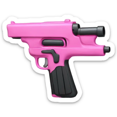 Pink gun sticker