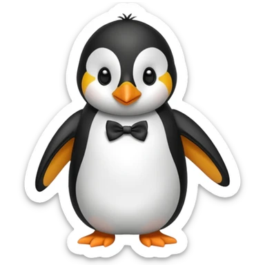 Pinguino con pijama sticker