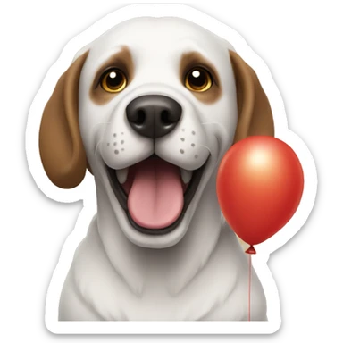 Dog with baloon sticker