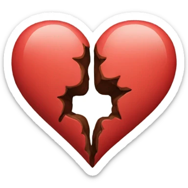 Half of a heart sticker