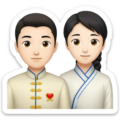 The relationship between lan zhan and Wei ying Chinese TV series the untamed and is a gay couple sticker