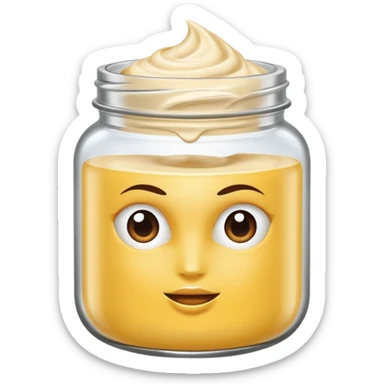 hair mask in a jar without face, only the white product  sticker