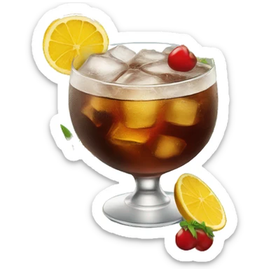 Rum cola cocktail  sticker
