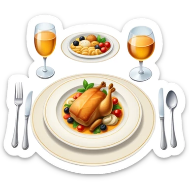 Fancy dinner menu elegant  sticker