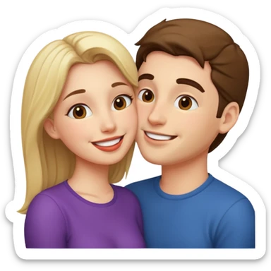 Lip kiss gf bf sticker