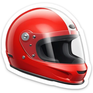 A red race car helmet  sticker