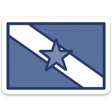 flag of the state of Pará, Brazil, flat style, no text sticker