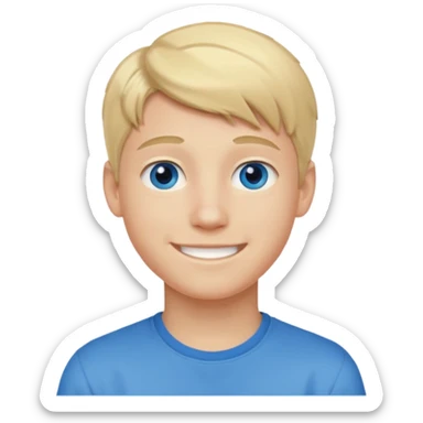 Teenage boy, blond, blue eyes sticker