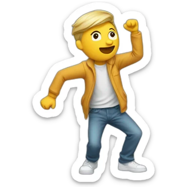 Un homme bla qui dab sticker