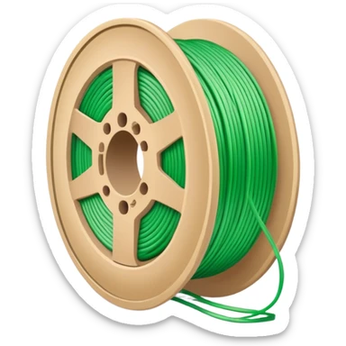 cardboard spool of light green filament sticker