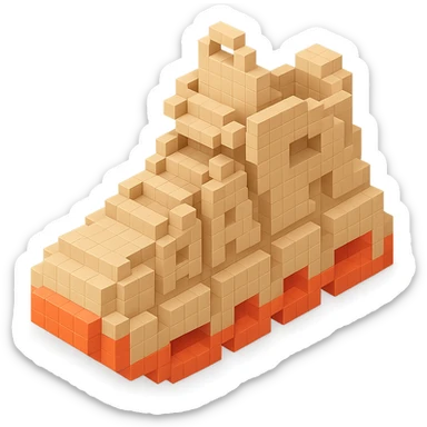 Nike Air More Uptempo sneakers in beige color sticker