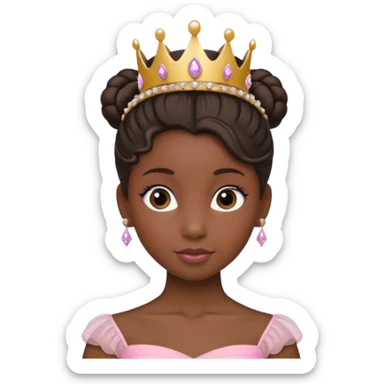 ballet bun  black princess sticker