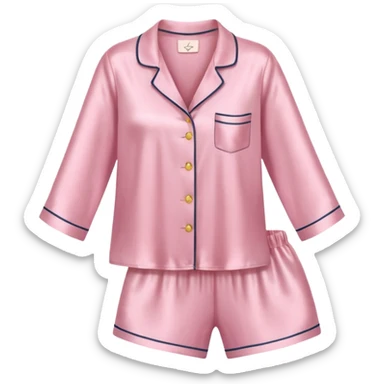 Light pink silk pyjamas set sticker