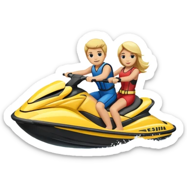 Jet ski with a group  sticker