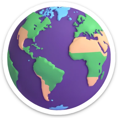 Earth from space, blue and green  sticker