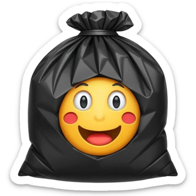 rubbish bag without a face  sticker