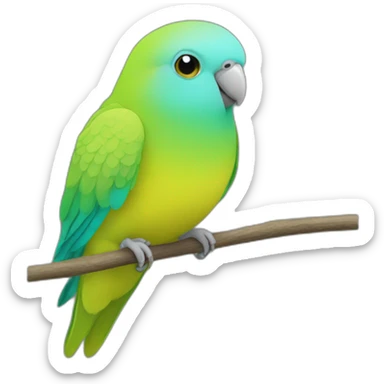 yellow green turquoise parrotlet sticker