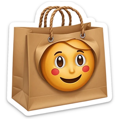 Shopping bag sticker