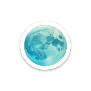 Tarot card blue moon  sticker
