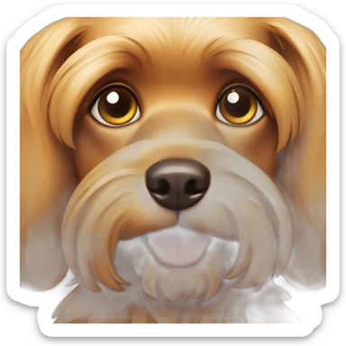 dog yorkshire floppy ears sticker