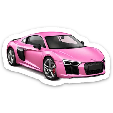 Pink Audi r8 sticker