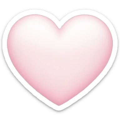 white heart with light pink sticker
