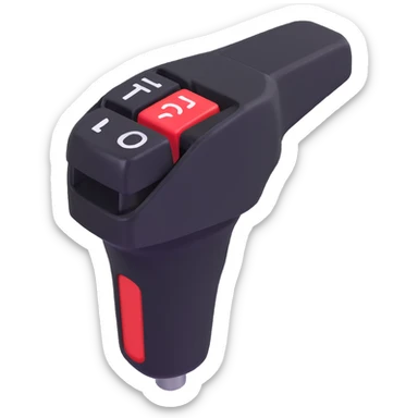 manual transmission gear shifter with reverse position highlighted sticker