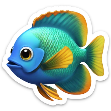 Tropical fish sticker