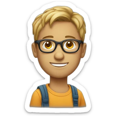 Garçon avec des lunettes de soleil sticker