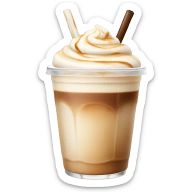 Iced latte with vanilla sticker