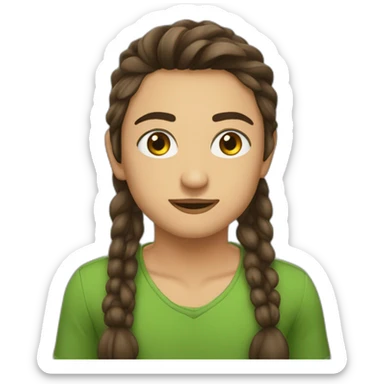 ado brune yeux verts sticker