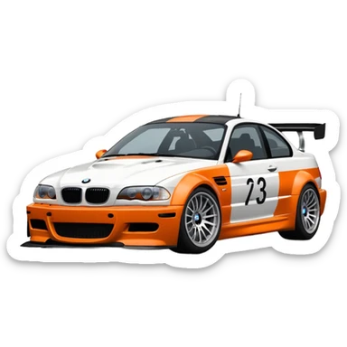 Bmw M3 GTR E46 from need for speed most wanted 2005 with the vinyl  sticker