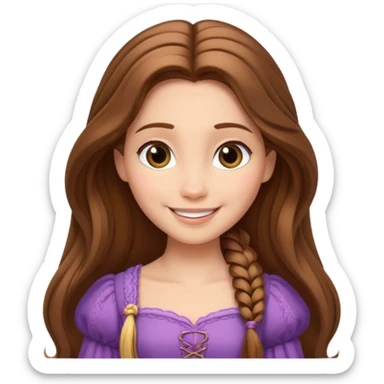 Rapunzel con el pelo marrón sticker