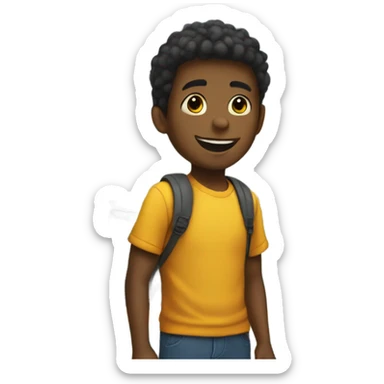 Boy buying new tires for his car sticker