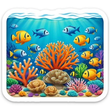 Still life, ultra realistic detailed Great Barrier Reef sticker