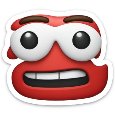 make an emoji that says "zaddy" in red text on an angle underlined twice sticker