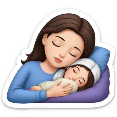 Brunette girl sleeping sticker