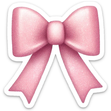 Light pink glitter bow  sticker