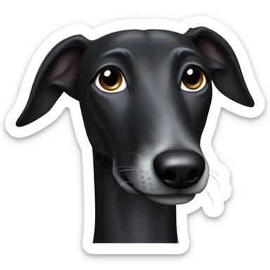 Black greyhound dog sticker