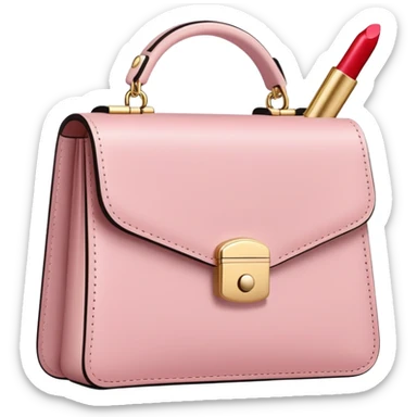 stylish handbag with accessories sticker