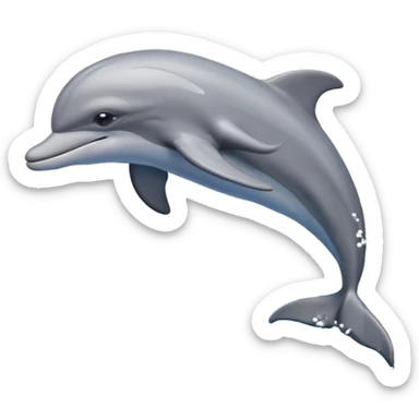 jumping dolphin above waves sticker