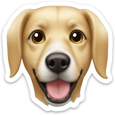 blonde dog spotted muzzle sticker