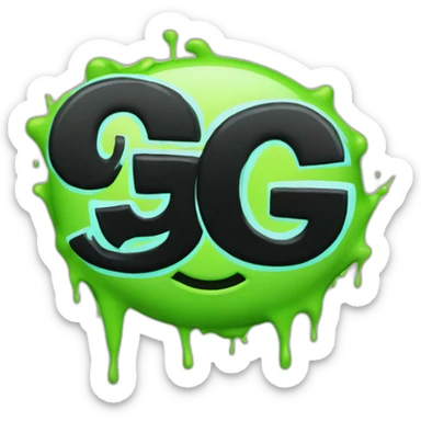 graffiti of the words "GG" sticker